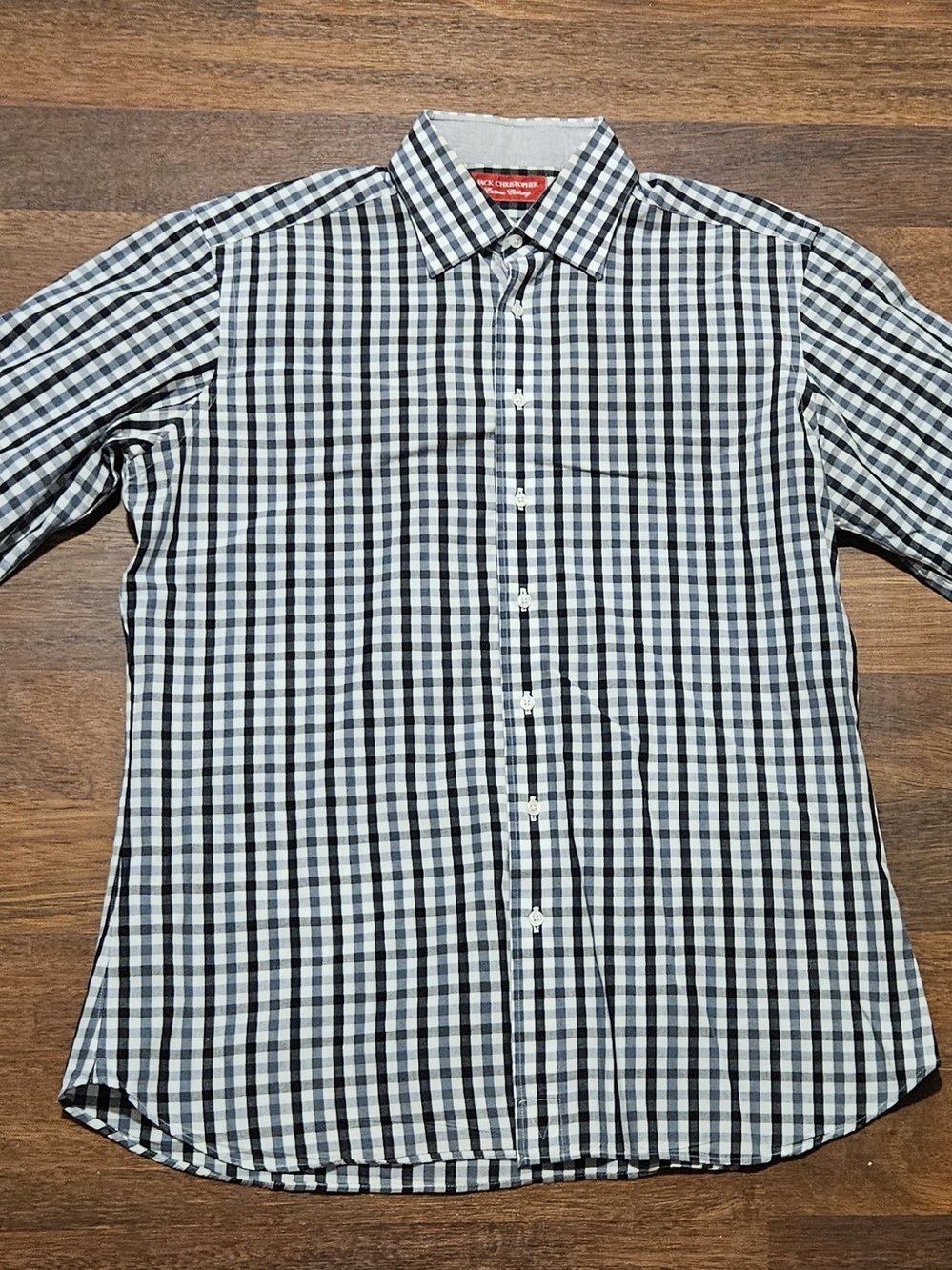 JACK CHRISTOPHER mens custom dress shirt SIZE 17x34 MULTICOLOR LXL3D